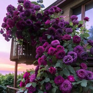 Роза Плетистая Плум Пэшн купить по цене от 610р. в интернет-магазине «Посадика» с доставкой почтой в в Кувшиновое и по всей России – [изображение №1].